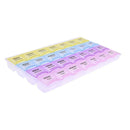 28 Compartments Plastic Pills Box Portable Home Pills Storage Organizer