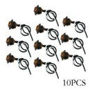 10Pc Amber Yellow Small Round Side Marker lights 3LED Button lamps lor PTC
