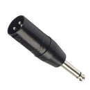 6.35mm Mono Male to XLR 3Pin Male Audio Plug Converter Adapter Connector