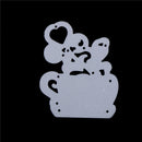 Cup Of Flower Metal Cut Dies Stencils For Diy Scrapbook Diy Album Cardsdecor BX