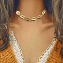 Alloy Shell Necklace Women Long Chain Pendant Elegant Choker Jewelry Gift Y4O0