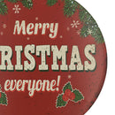 Retro Round Tin Sign Poster Plaque Bar Pub Club Cafe Wall Merry CHRISTMAS