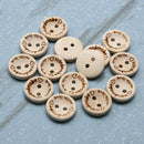 100 Pcs/Bag 2 Holes Wooden Buttons Handmade Letter Love Scrapbooking For We