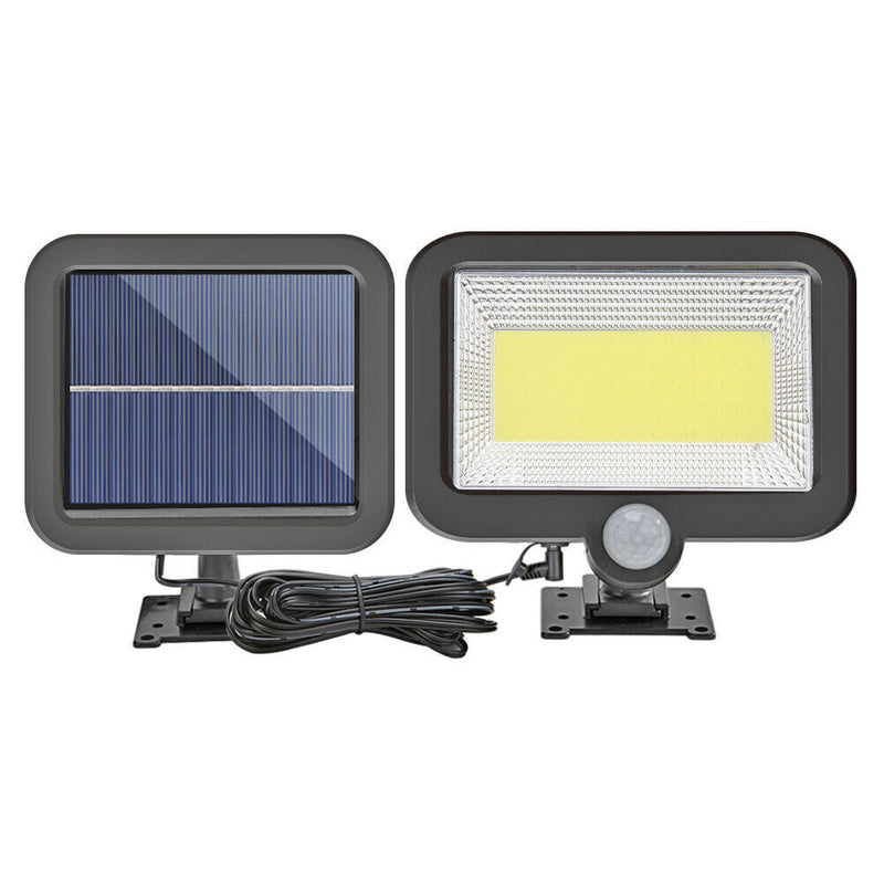 Outdoor Night Lighting COB 100LED Solar Wall Split Lamp Motion Sensor Waterproof