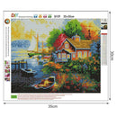 5D DIY Colorful Village Diamond Embroidery Painting Full Drill Cross Stitch
