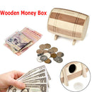 1pc Wooden Money Box Piggy Bank Money Box Savings Wine Barrel Wood Piggy BankFT
