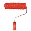 7inch Classical Embossed Painting Roller with Plastic Handle for Wall Decor