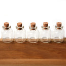 5X Empty Clear Tiny Mini Clear Message Glass Bottles Vials With Cork 22*28 F3U8