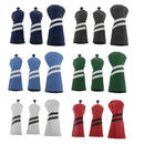 3Pack Durable Golf Wood Head Cover Waterproof Wood Driver Headcover Sleeve White