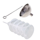 6Pcs Mini Stainless Steel And Plastic Funnel Kit Filling Cremation Jewelry