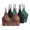 3 Pack Womens V Neck Padded Bralette Comfort Bra