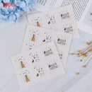 60Pcs Merry Christmas Golden Bear Deer Packaging Sealing Label Kraft StickerB3C