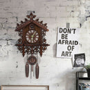 Hand-carved Wooden Cuckoo Clock Decorative Wall Pendulum for Home Decor