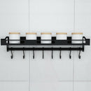 Kitchen Rack Space Aluminum Drain with Hook Seasoning Bottle Storage Shelf