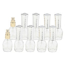 10pcs 10ml Clear Glass Empty Perfume Spray Bottle Atomizer Refillable Travel