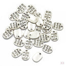 150 Pcs Ellipse "MADE WITH LOVE" Charms Pendants Connectors for DIY Jewelry
