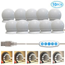 Dimmable Makeup 10 LED Mirror Lights Bulb Vanity Hollywood Style Lighting