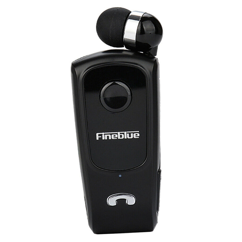 Bluetooth Headset Clip-on Earphone Sport Earbud Earpiece Handsfree Black