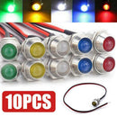 10pcs 12V LED Dash Panel Indicator Warning Light Lamp Car Boat Marine Van