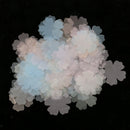 100 Pieces Tulle Chiffon Flower Shape Embellishment for DIY Hair Accessories
