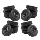 16Pcs RC Car Tire Tyres for WPL B14 B24 B24K C24 B36K Rock Crawler Accs