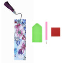 1Set 5D Diamond Painting Leather Pansy Bookmark Book Marks For DIY Craft Gift