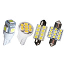 14xWhite LED Light Interior Package For T10 31/42mm Map Dome License Plate Side