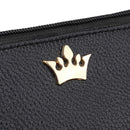 Women PU Leather Crown Shoulder Bags Zipper Casual Crossbody Bags/Black