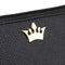 Women PU Leather Crown Shoulder Bags Zipper Casual Crossbody Bags/Black