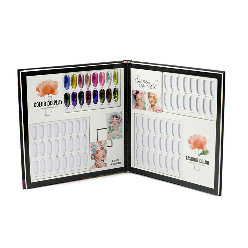 Nail Art Display Color Show Book Chart 80 Colors Uv Gel Polish Tips Display M6P4