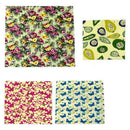 4Pcs Reusable Wrap Seal Food Fresh Keeping Wrap Lid Cover Stretch Vacuum Fo