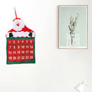 2PCS Christmas Advent Calendar Countdown Santa Claus Fabric Xmas Decor Pock