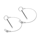 2pcs Quick Release Pins 8mm 5/16inch Dia with Lanyard Replacement for Marine
