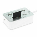 White 3-Port USB 3.0 Hub MS SD M2 TF Multi-In-1 Memory Card Reader Adapter YJN