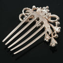 Rhinestones Pearls Bridal Wedding Party Hair Comb Headdress Clip Pin Decor, D2M2