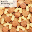 Bamboo Round Anti-Slip Dining Pad Kitchen Placemats Insulation Tableware Coaster