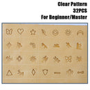 32PCS Metal Stamping Punch Tool Leather Craft Printing PatternsS Ew