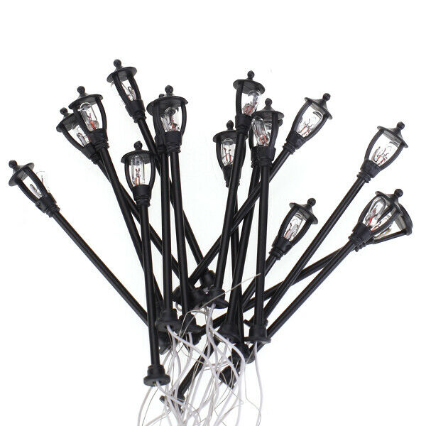 20pcs Mini Lamp LED Lights 1/100 Scale, Diorama Landscaping Making Accessories