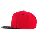 WuKe Embroidery Snapback, Baseball Hat Flat Brim Hip Hop Caps, Red Map of A A9G5