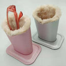 Anti scratch Plush Eyeglasses Holder Stand Protective Glasses Case  Pink
