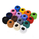16Pcs 50M/Roll Cotton Diy Craft Embroidery Thread Cross Stitch Knitting Dye