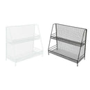 Home Double Layers Rack Metal Kitchen Bedroom Desk Organizer Seasoning Jar