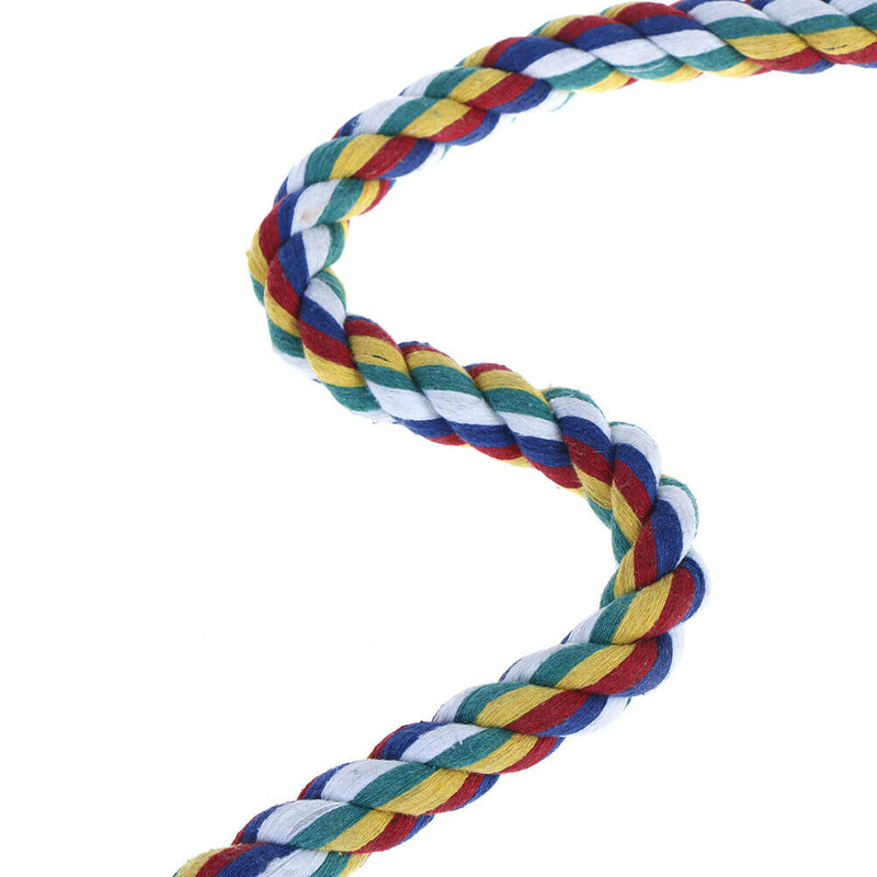 Parrot Rope Braided Toys Pet Parrot Bird Chew Rope Perch Coil Bird Cage Tra C Gw