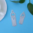 2pcs Christmas Candle DIY Metal Stencil Scrapbook Emboss Cutting Dies Decor