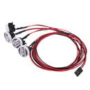 4pcs RC Car Round LED Light with Cover Vehicle Lamp Part for 1/10 Traxxas