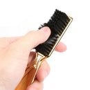 Beard Mustache Oil Head Brush Massage Comb Anti Frizz ABS Plating for Men