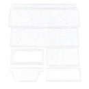 7Pcs Leather Craft Acrylic Wallet Purse Pattern Stencil Template DIY Tools