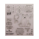 Snowman Silicone Clear Stamp Transparent Rubber Stamps DIY Scrapbook BX