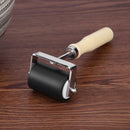 5cm Rolling Tool Rubber Roller Brayer with Wood Handle for Craft Tools