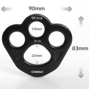 2Pcs High Strength 28KN Paw Rigging Plate Mountaineering Exploring Black